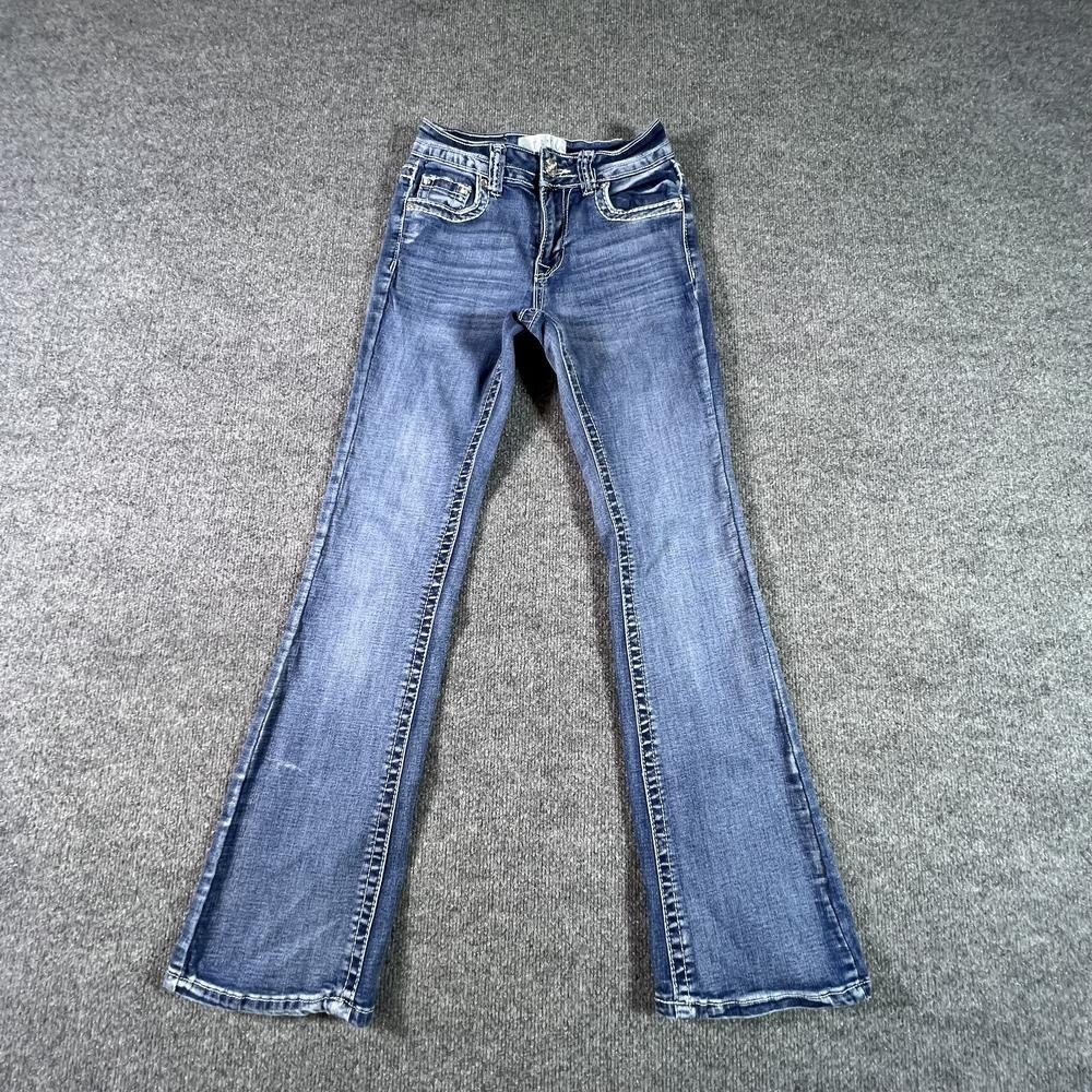 T&Y Fashion Bootcut Jeans Women's 4 Blue Denim Western Cross Workwear Cowgirl